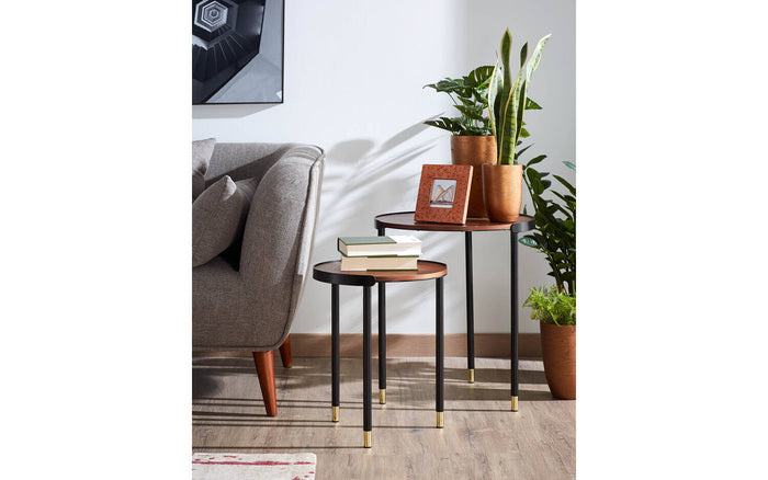 Kave Home - Low set van 3 bloempotten koper Ø 20 cm | Ø 17 cm | Ø 13