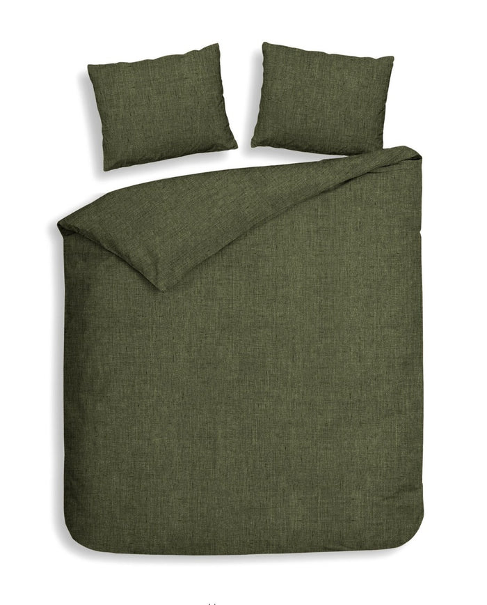 Heckett Lane Dekbedovertrek Flanel Franela - hunter green