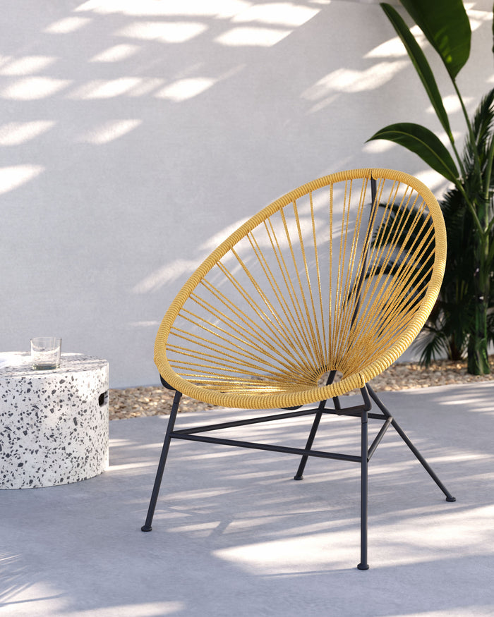 Kave Home - Fauteuil Samantha mostergeel