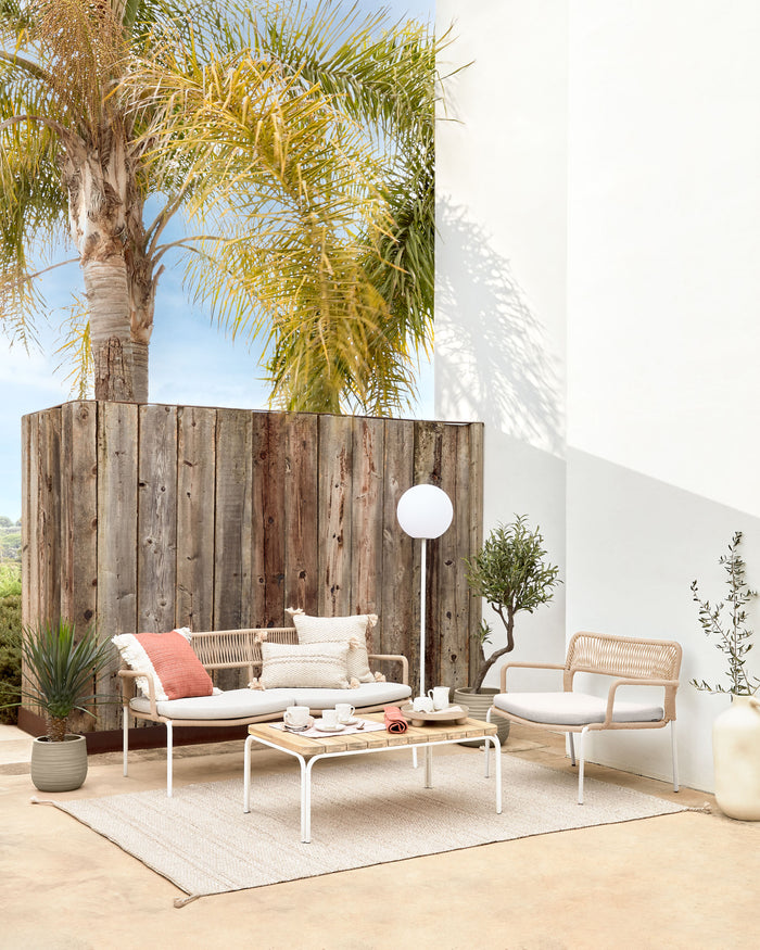 Kave Home - Ryba suikerpot van wit en bruin keramiek