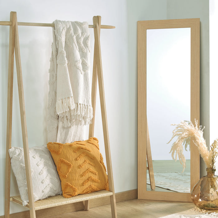 Kave Home - Yvaine spiegel natuurlijke afwerking 80,5 x 180,5 cm