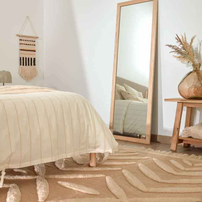 Kave Home - Yvaine spiegel natuurlijke afwerking 80,5 x 180,5 cm