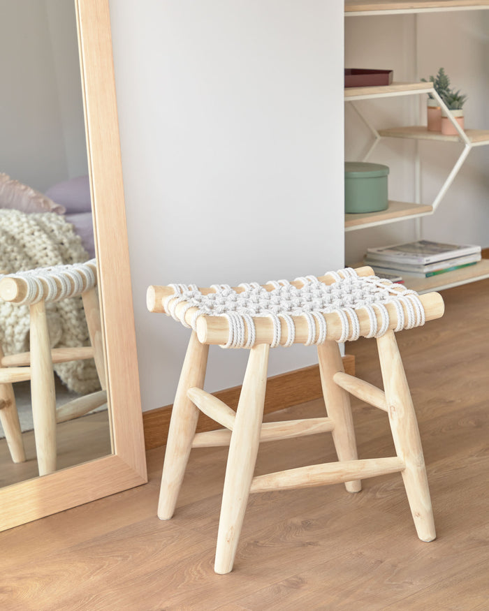 Kave Home - Wilany spiegel natuurlijke afwerking 52,5 x 152,5 cm