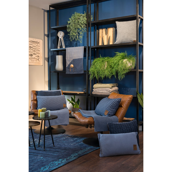 Knit Factory Mila Sierkussen - Beige|Zwart - 60x40 cm