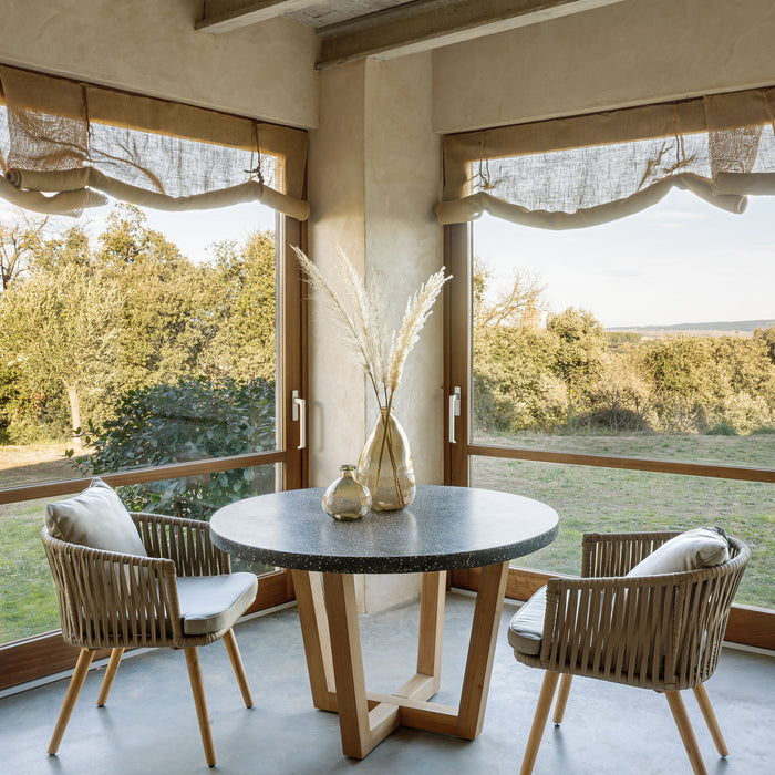 Kave Home - Brenna medium glazen vaas bruin 100% gerecycled