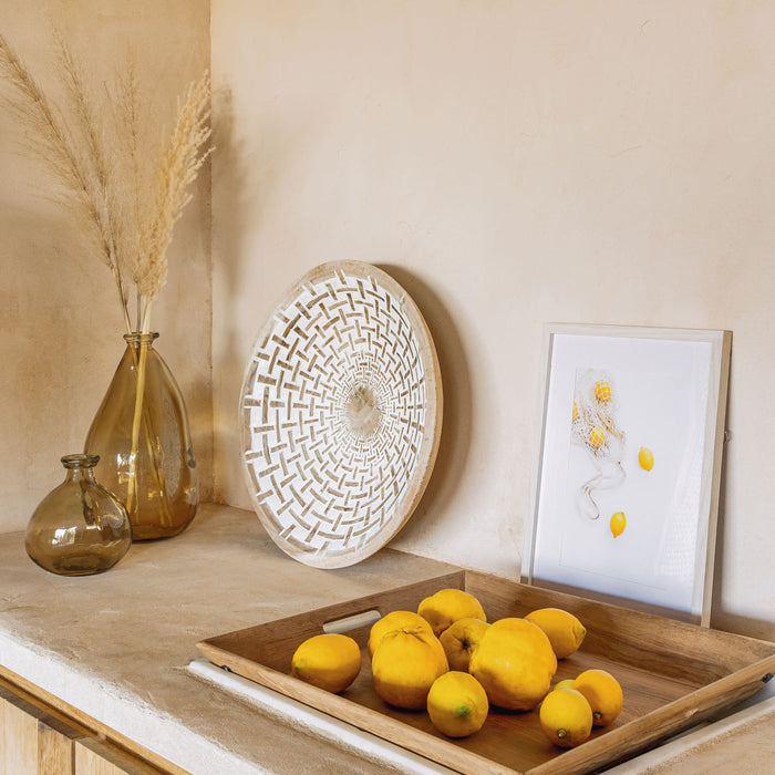 Kave Home - Brenna medium glazen vaas bruin 100% gerecycled