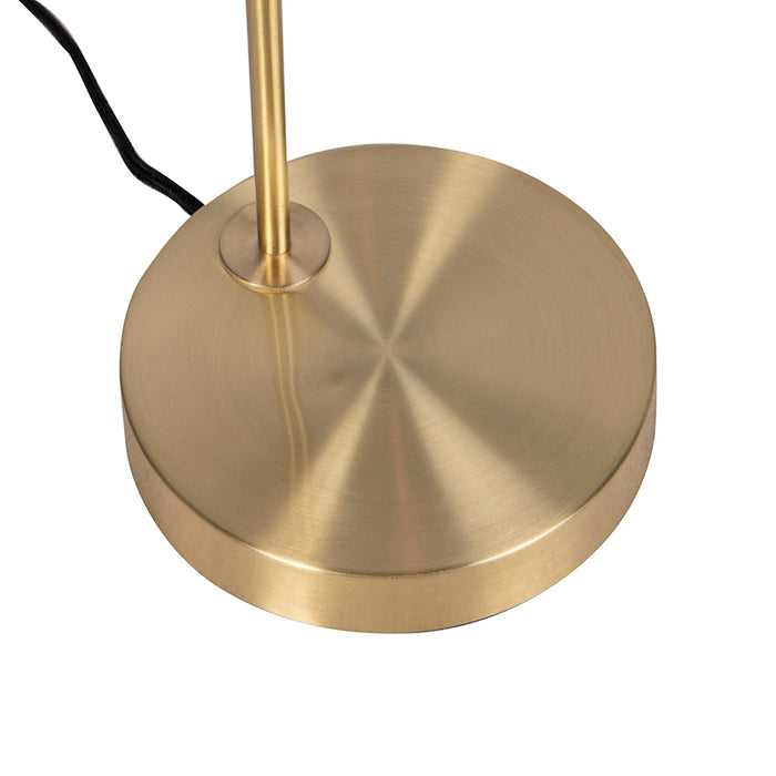 QAZQA Moderne vloerlamp messing 145cm - Facil