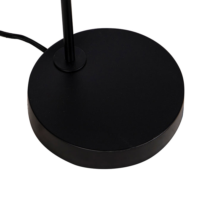 QAZQA Moderne vloerlamp zwart rond 145cm - Facil