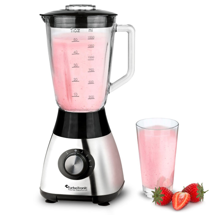 TurboTronic BG5 Blender met glazen kan 1.5 Liter 1200W
