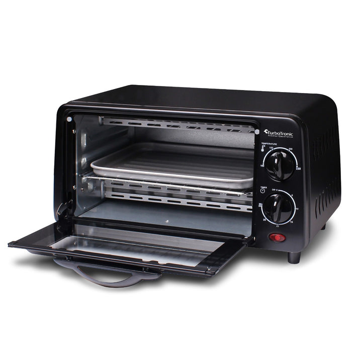 TurboTronic EV9 RVS Elektrische Oven 800W 9 Liter - Zwart