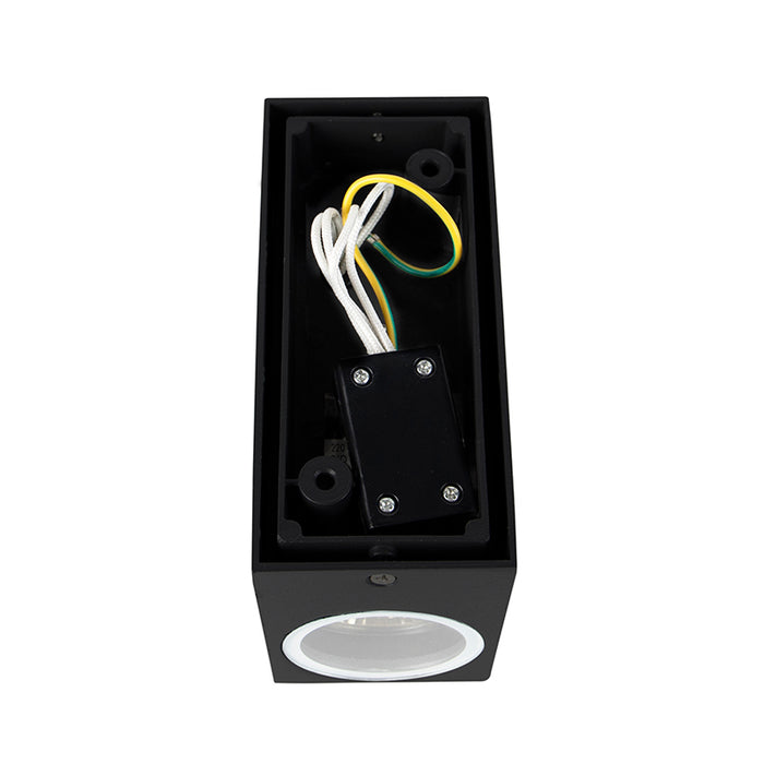 QAZQA Set van 2 moderne wandlampen zwart 2-lichts IP44 - Baleno