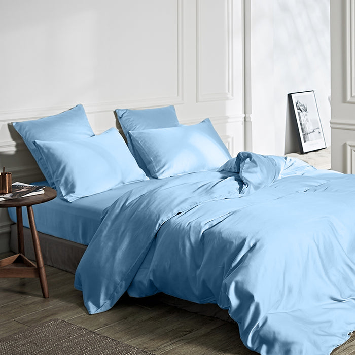 Cuddle Nature Bamboo Blue Dekbedovertrek 200 x 220 cm