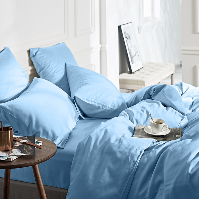 Cuddle Nature Bamboo Blue Dekbedovertrek 200 x 220 cm