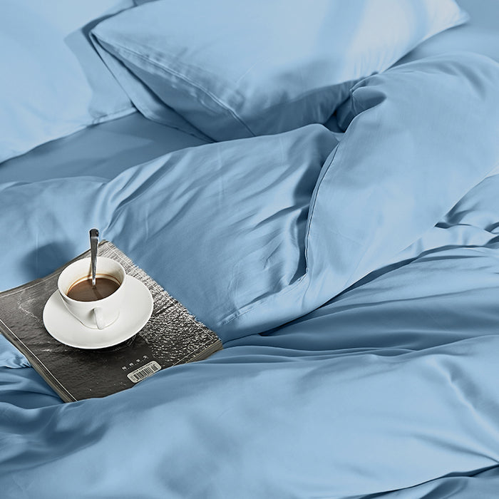 Cuddle Nature Bamboo Blue Dekbedovertrek 200 x 220 cm