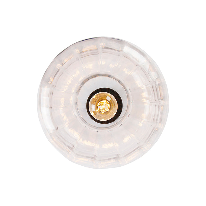 QAZQA Design plafondlamp zwart met helder glas - Qara