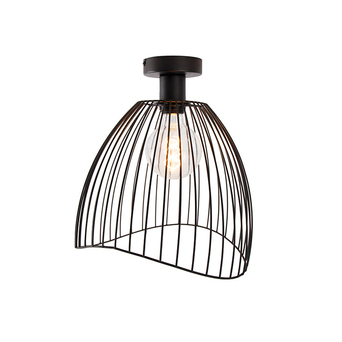 QAZQA Design plafondlamp zwart 29 cm - Pua
