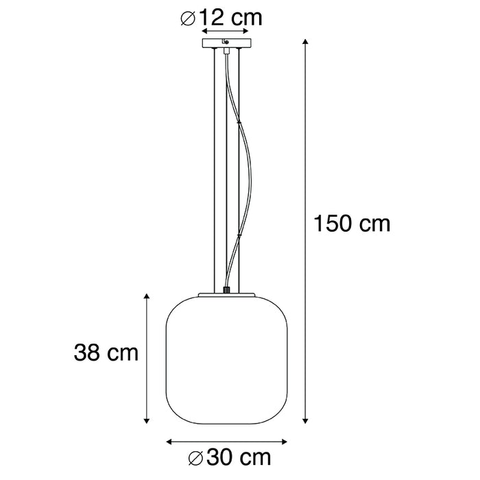 QAZQA Art Deco hanglamp messing met roze glas - Bliss