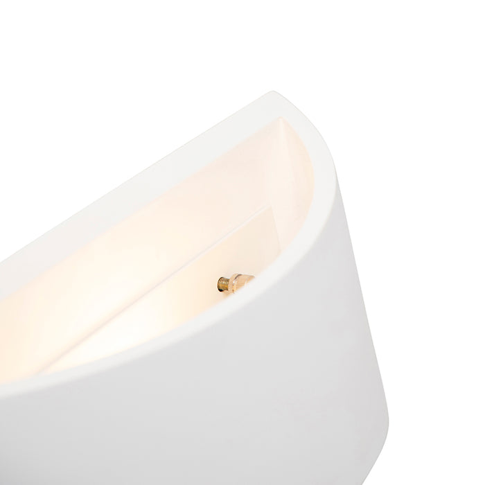 QAZQA Moderne wandlamp wit 20cm met lichteffect - Tum