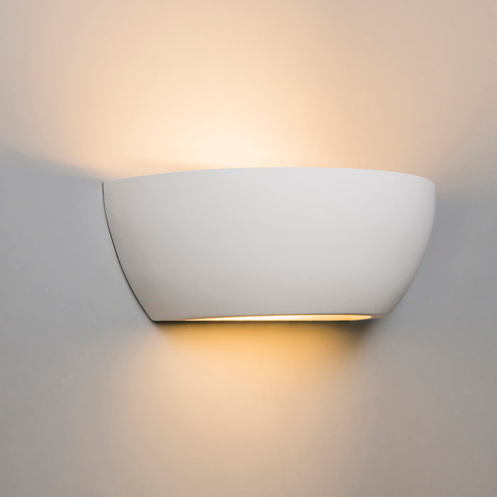 QAZQA Moderne wandlamp wit met lichteffect - Hiske
