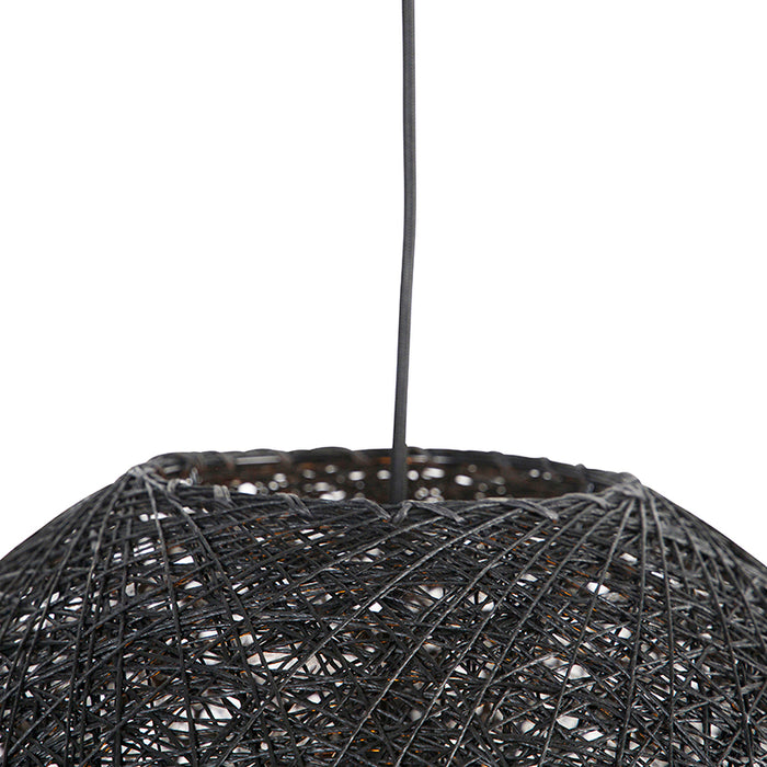 QAZQA Design hanglamp zwart bol 45cm - Corda