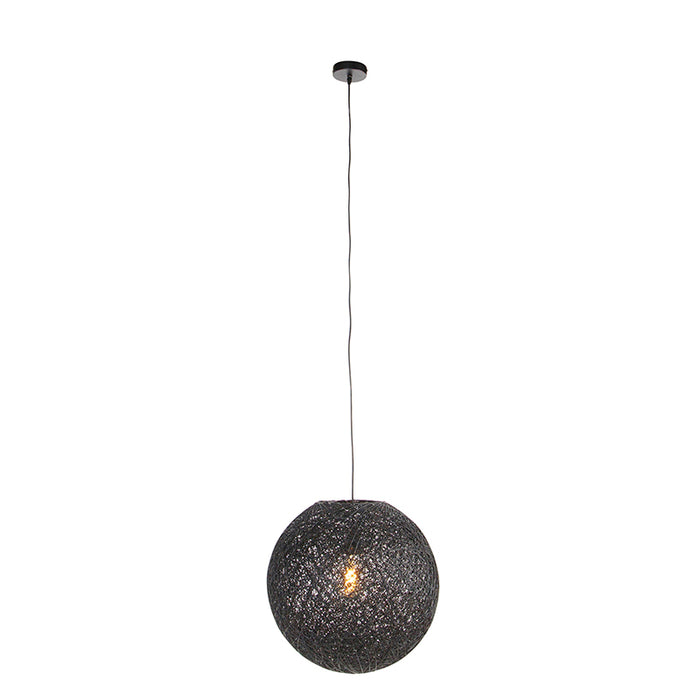 QAZQA Design hanglamp zwart bol 45cm - Corda