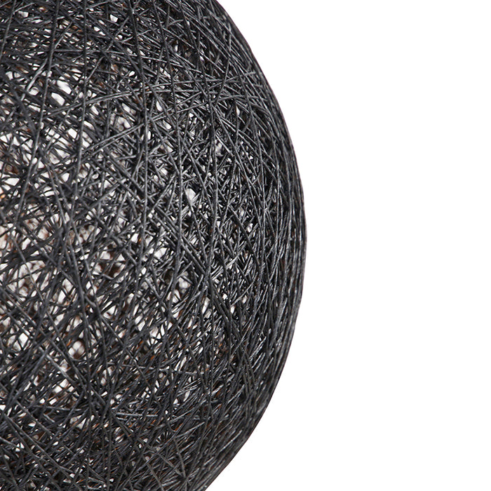 QAZQA Design hanglamp zwart bol 45cm - Corda