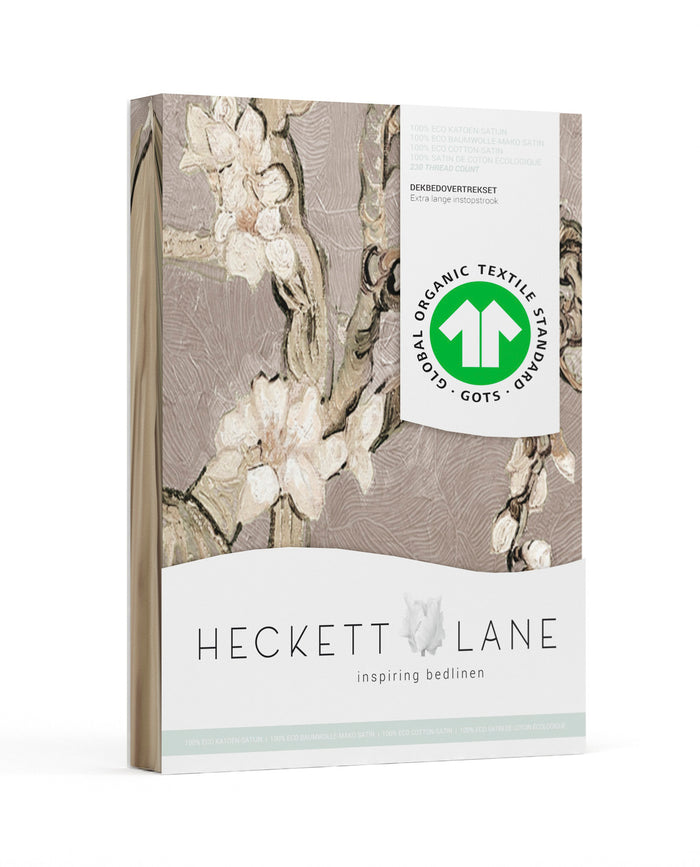 Heckett Lane Dekbedovertrek Katoen Satijn Boaz - wood taupe