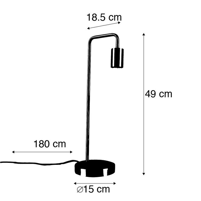 QAZQA Art Deco tafellamp messing - Facil