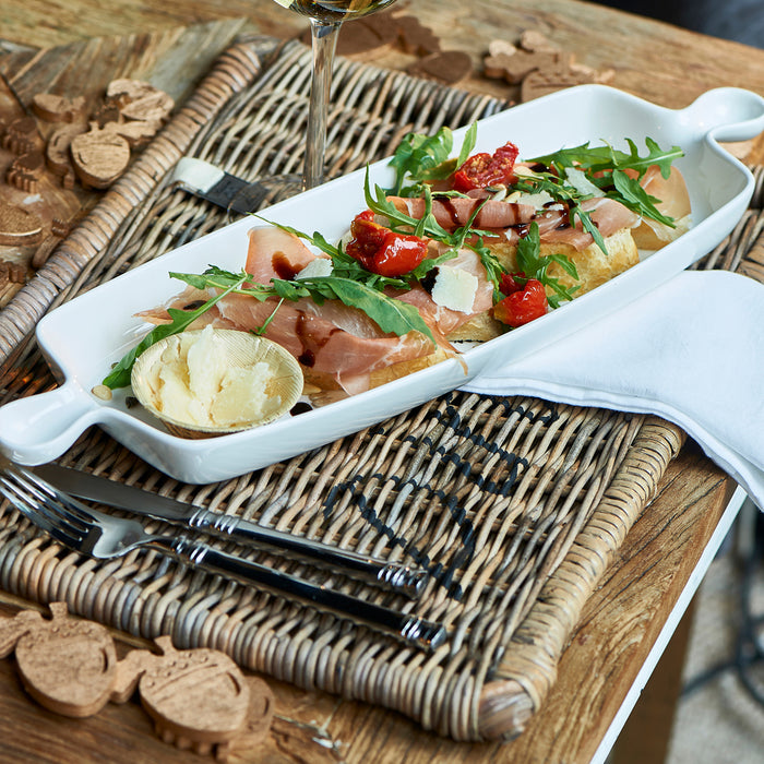 Riviera Maison Rustic Rattan Placemat Diner black 44x33x3