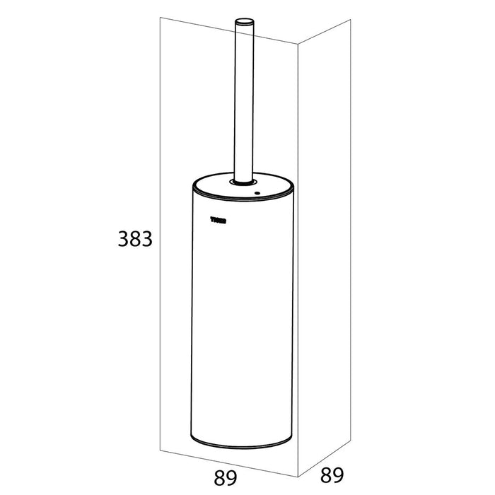 Tiger Noon Toiletborstel met Houder Vrijstaand - RVS Geborsteld