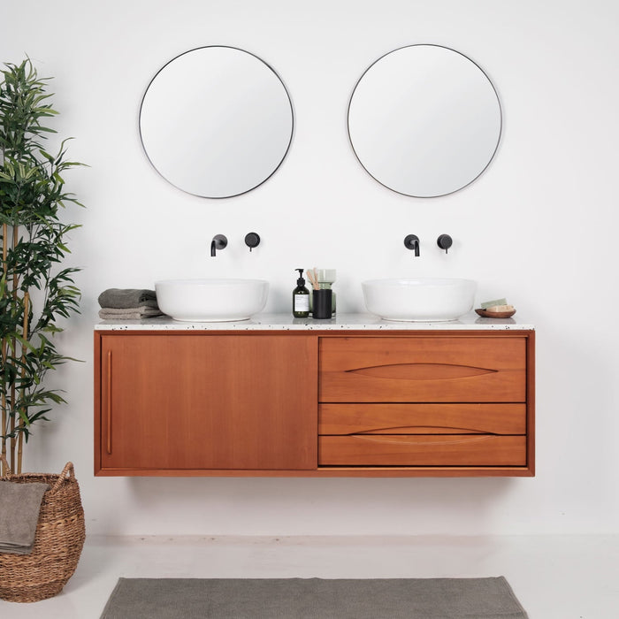 Going Objects - Vintage Badkamerkast Bill - Teak - 150 cm