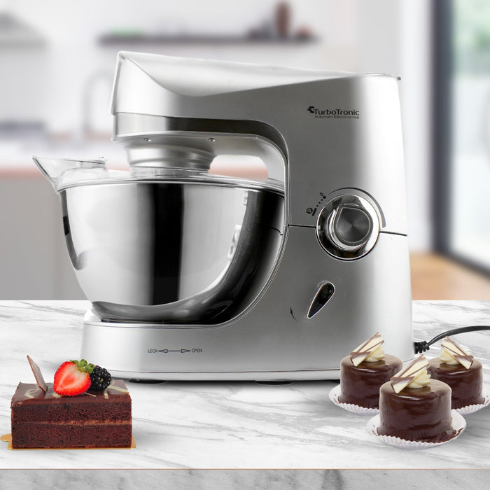 TurboTronic TT-002 Keukenmachine 2000W 5L - Zilver