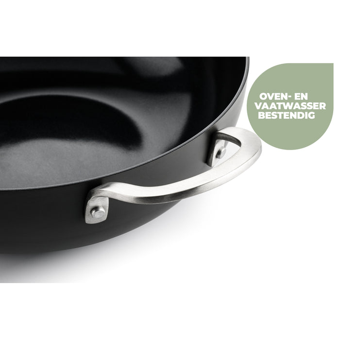 ISENVI Murray keramische wokpan 28 CM - RVS greep