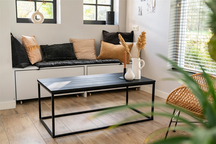 Rechthoekige salontafel Chicago XL zwart 120 cm