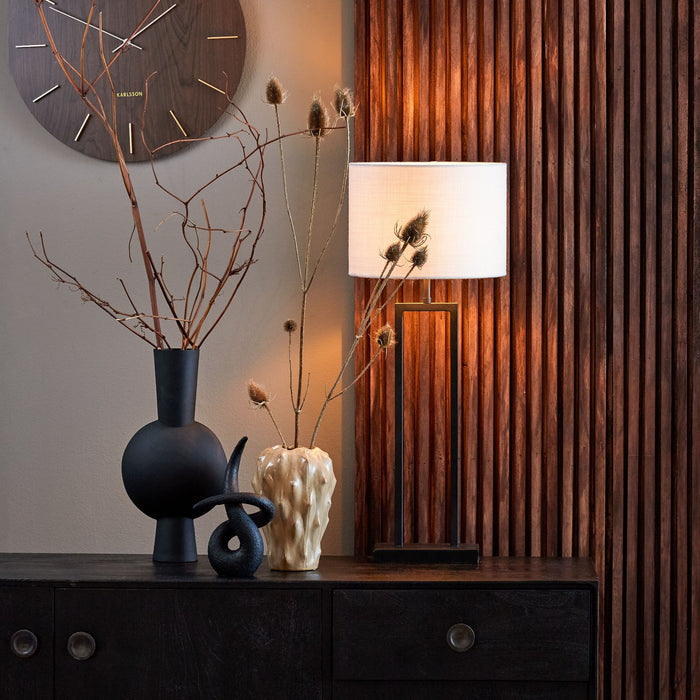 Light & Living Cilinder Lampenkap Livigno - Eiwit - Ø30x21cm