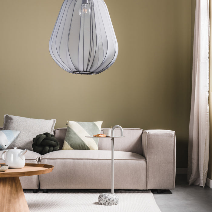 HKliving Striped Velvet Sierkussen 45 x 45 cm - Mint/Groen