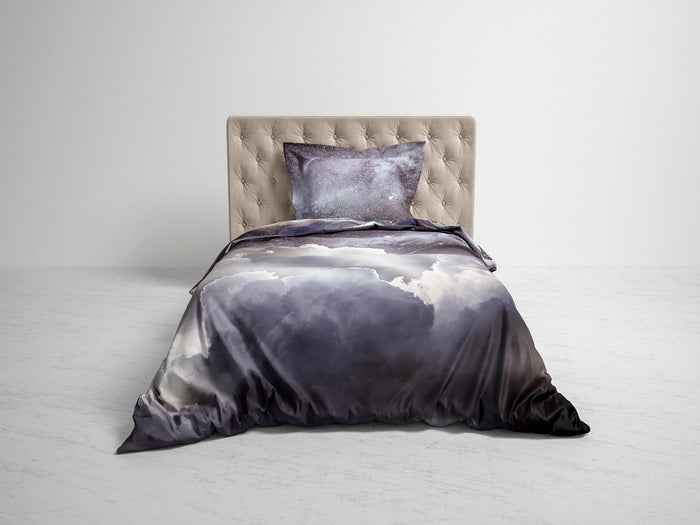 Heckett Lane Dekbedovertrek Katoen Satijn Riley - slate grey