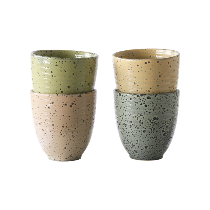 HKliving Gradient Ceramics Mok Set van 4