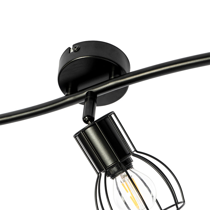 QAZQA Moderne plafondspot zwart 63 cm 3-lichts verstelbaar - Botu