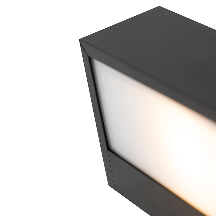 QAZQA Design langwerpige wandlamp zwart 60 cm - Houx