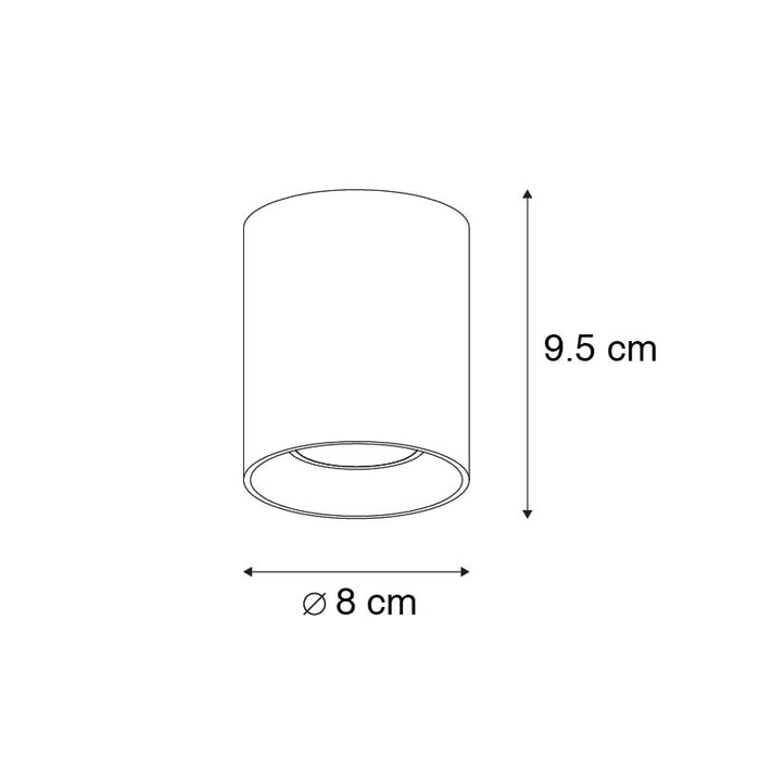 QAZQA Design opbouwspot goud GU10 50mm - Tubo