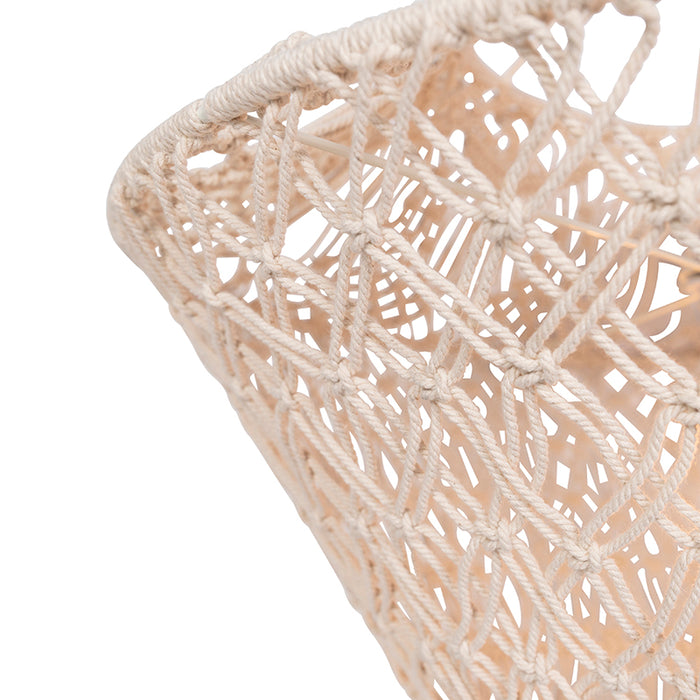 QAZQA Landelijke hanglamp macramé 90 cm - Macra