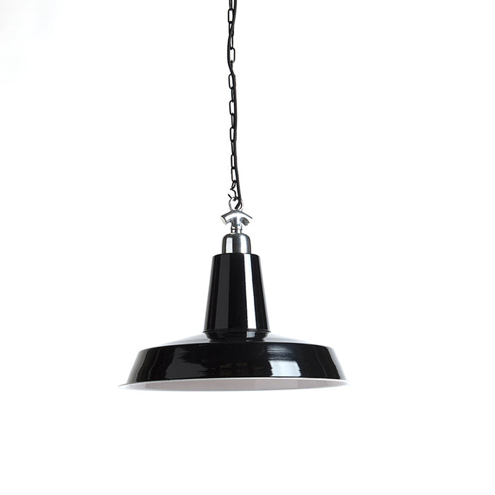 QAZQA Set van 2 industriële hanglampen zwart - Warrior