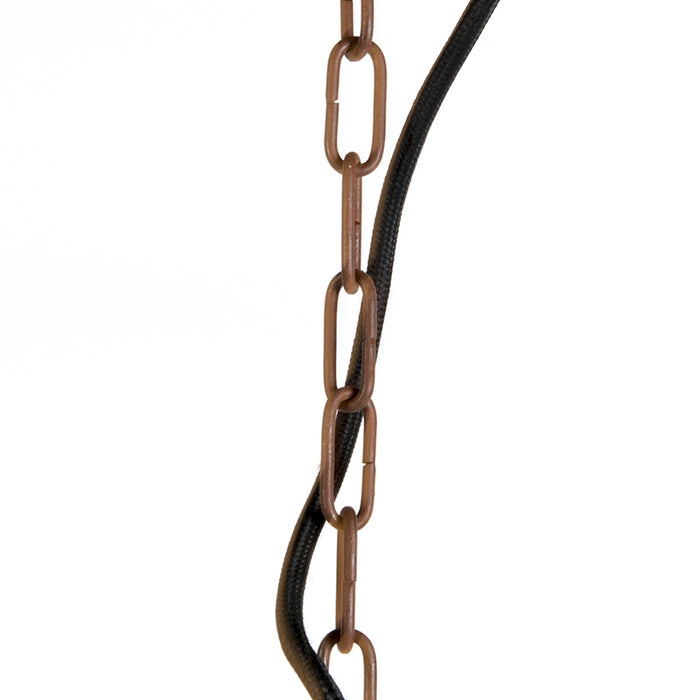 QAZQA Industriële hanglamp roestbruin met gouden binnenkant - Engine