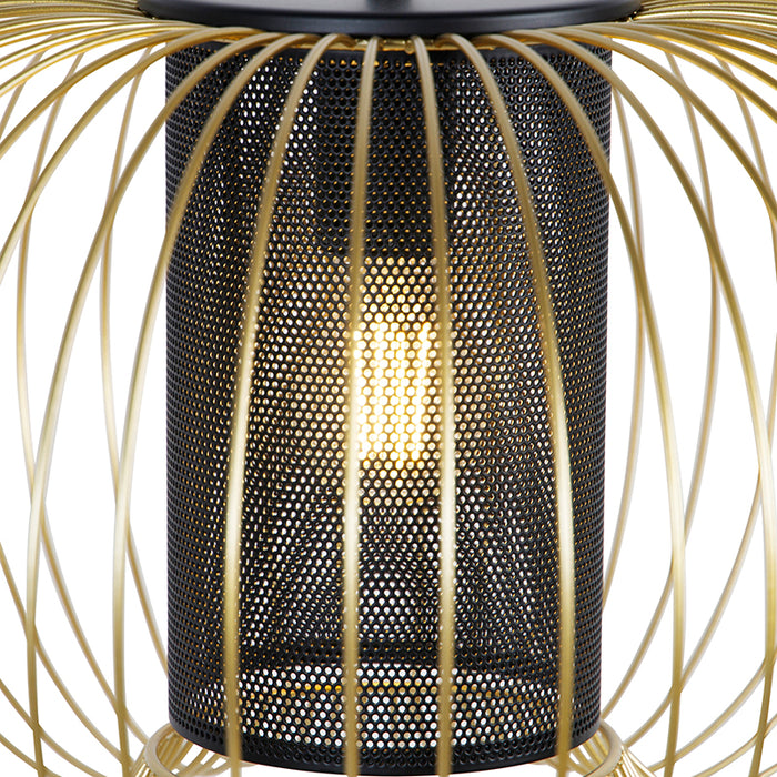 QAZQA Design hanglamp goud met zwart 50 cm - Marnie