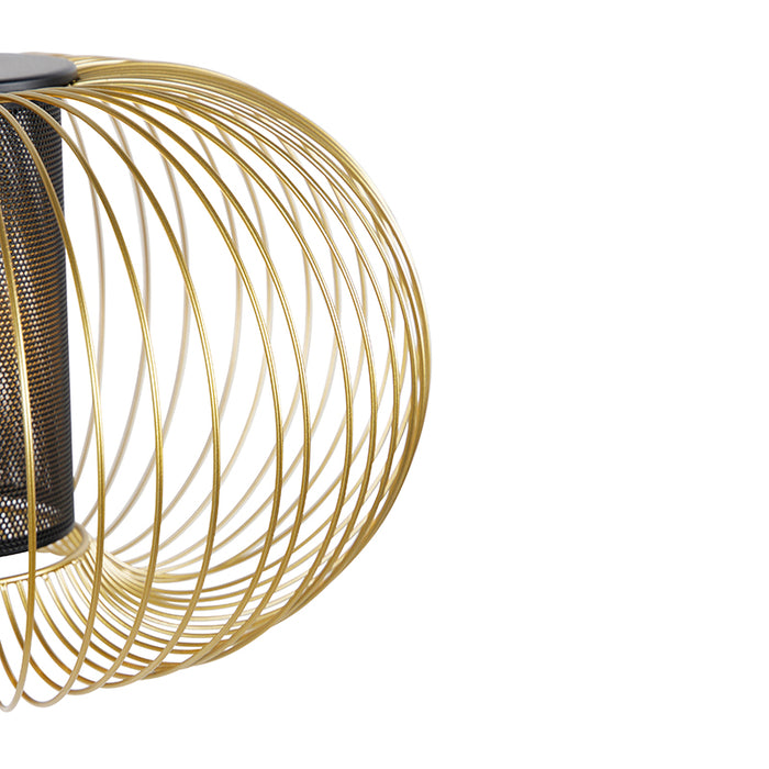 QAZQA Design hanglamp goud met zwart 50 cm - Marnie