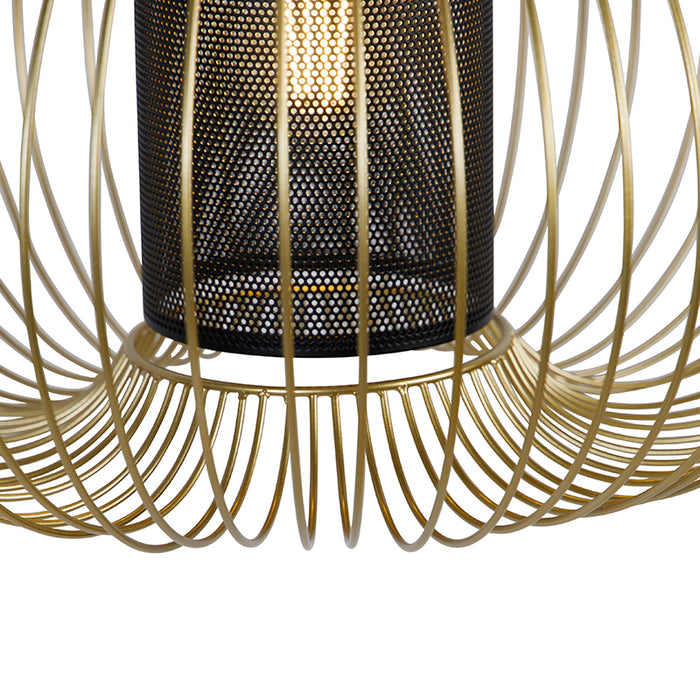 QAZQA Design hanglamp goud met zwart 50 cm - Marnie