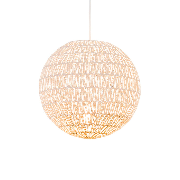 QAZQA Retro hanglamp wit 40 cm - Lina Ball 40