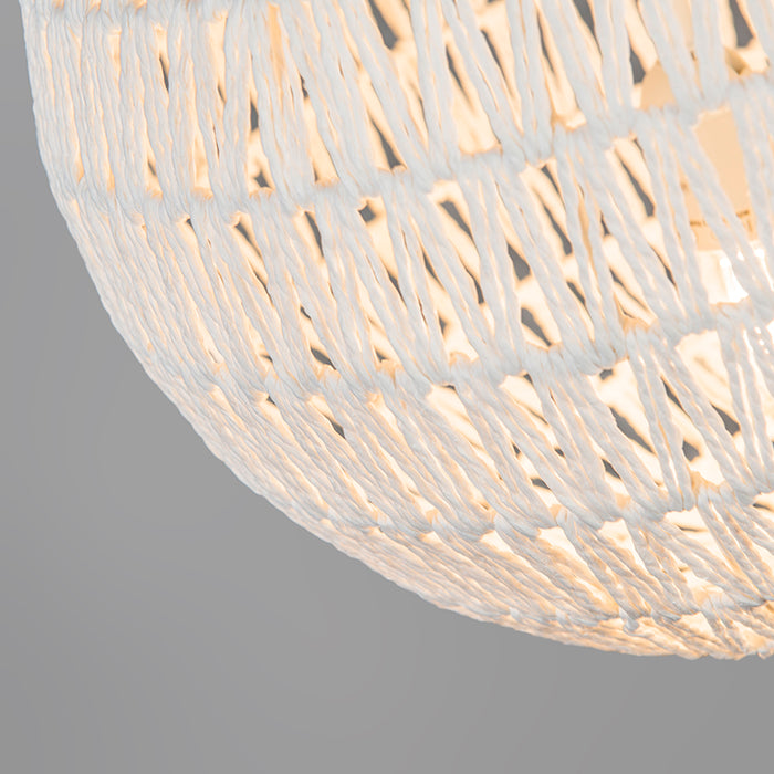 QAZQA Retro hanglamp wit 40 cm - Lina Ball 40