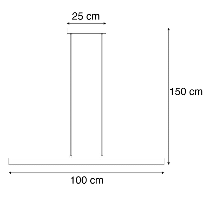 QAZQA Hanglamp zwart met gouden binnenkant incl. LED - Balo 4